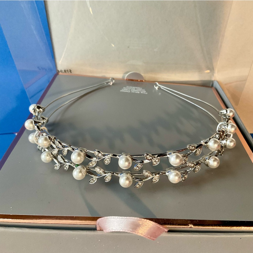 Believe by Brilliance Fine Silver Pearl Headband - NIB